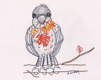Raven and Leaves